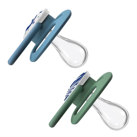 Dr. Brown's Advantage Glow in The Dark 2 Piece Stage 2 Pacifier (Pack of 2, Blue)