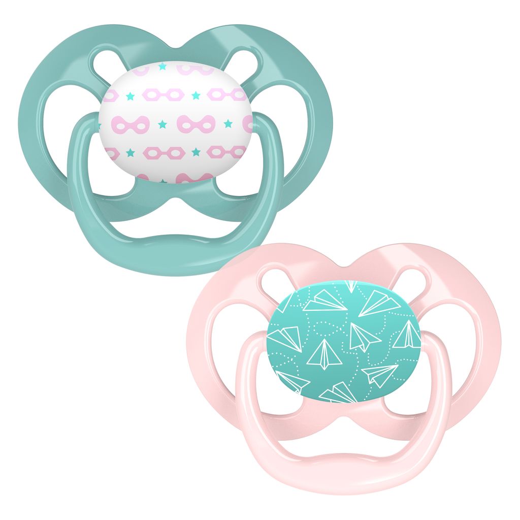 Dr. Brown's Advantage Baby Pacifiers, Stage 2, 2Count, Pink