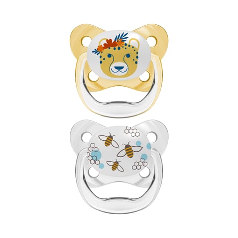 Dr. Brown's PreVent BUTTERFLY SHIELD Soother - Stage 2, Yellow, 2-Pack