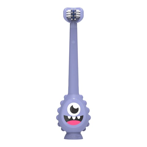 Dr. Brown's Toothscrubber Toddler Toothbrush, Bpa Free, Ages 1-4, Monster Design Manual Brush, 1 Count, Purple