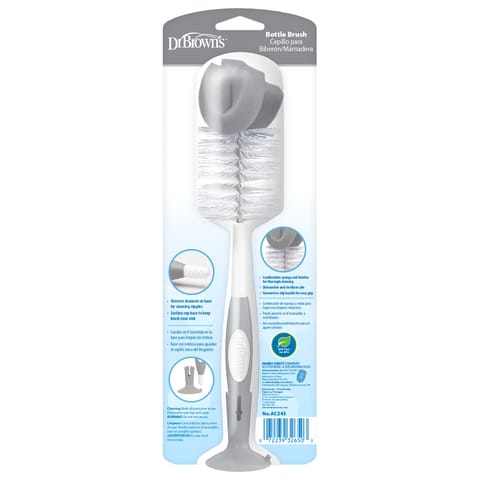 Dr. Brown's Bottle Plastic Brush, Grey, (Pack of 1)