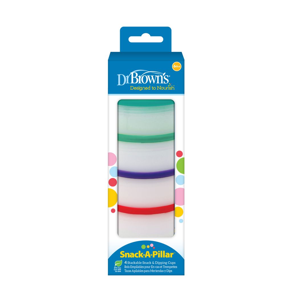 Dr. Brown's Nourish Snack A Pillar Dipping Cups (Pack of 1, Multicolor)