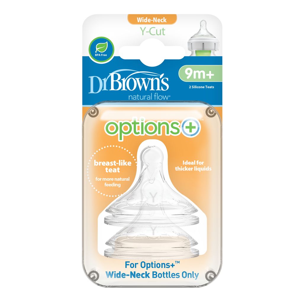 Dr. Brown's Y-Cut W-N Silicone Options + Nipple - 2 Pack