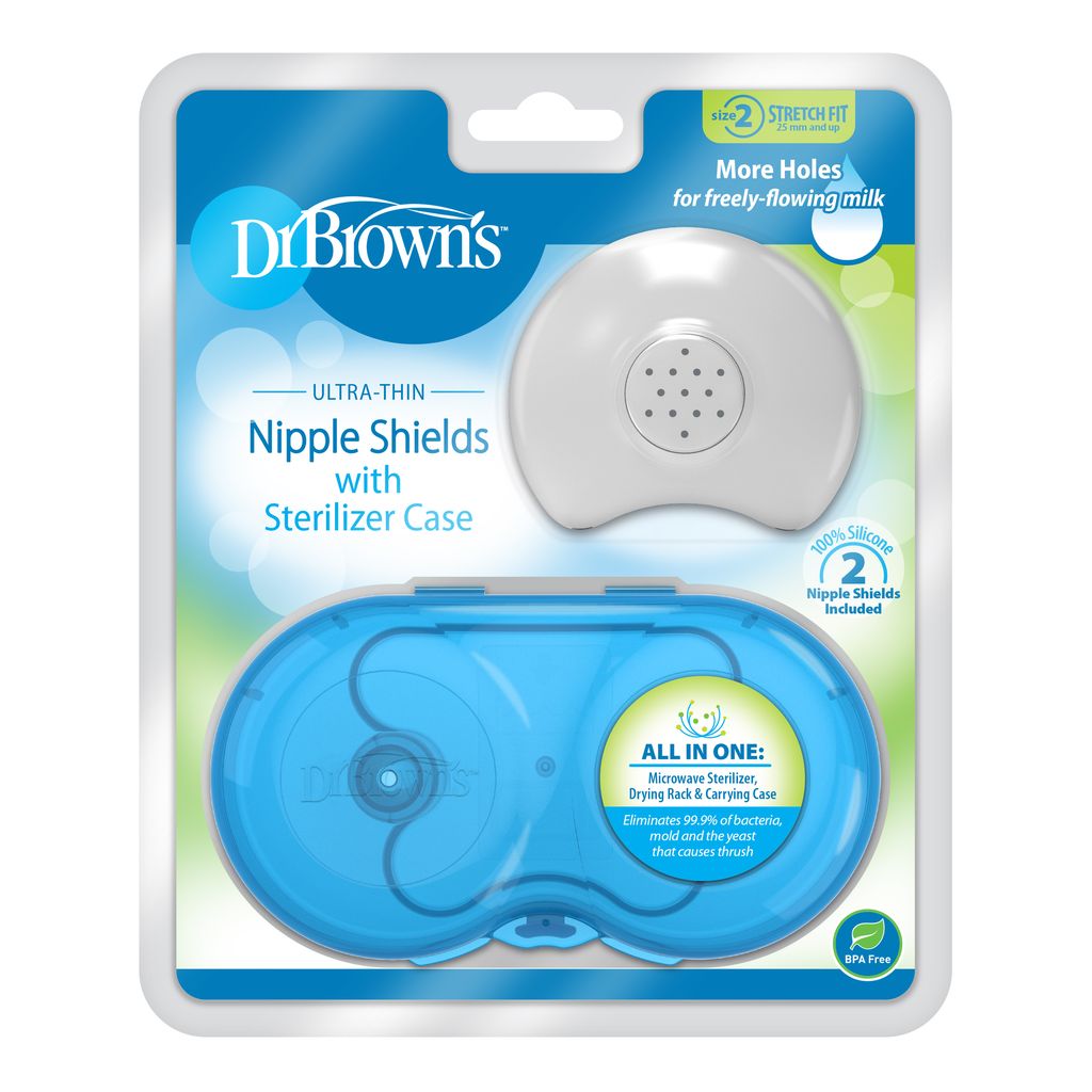 Dr. Brown's Nipple Shield with Sterilizing Case ,Size 2