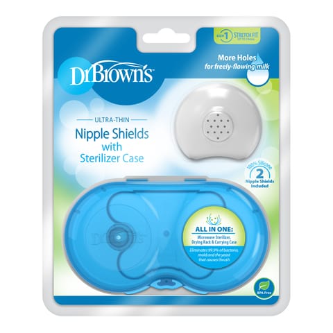 Dr. Brown's Nipple Shield with Sterilizing Case, Size 1
