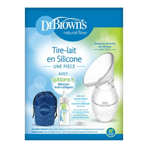 Dr. Brown's One-Piece Silicone Breast Pump With 120 Ml Pp W-N Options+ Baby Bottle