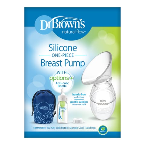 Dr. Brown's One-Piece Silicone Breast Pump With 120 Ml Pp W-N Options+ Baby Bottle