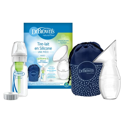 Dr. Brown's One-Piece Silicone Breast Pump With 120 Ml Pp W-N Options+ Baby Bottle