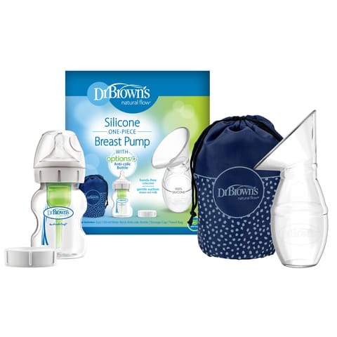 Dr. Brown's One-Piece Silicone Breast Pump With 150 Ml Pp W-N Options+ Baby Bottle