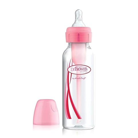 Dr. Brown's Narrow Neck Options Pink Bottle (250 Ml, Pack of 1, Pink)