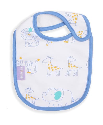 Mi Arcus Cotton Dino Printed Feeding Bib for 0-3 Months Kids Newborn Pack of 3