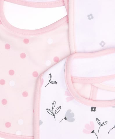 Mi Arcus Cotton Printed Feeding Bib Set for Kids Newborn Pack of 3