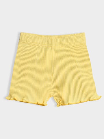 Mi Arcus Cotton Yellow Top with Short Set for Girls