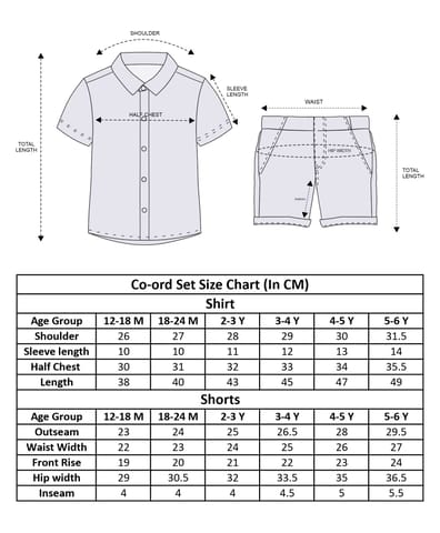 Mi Arcus Cotton Printed Shirt with Shorts Co-Set for Boys