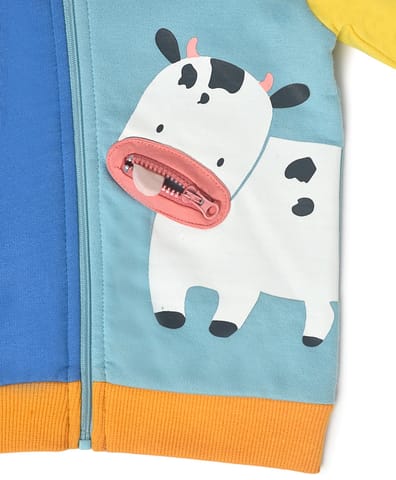 Mi Arcus Colorblock Hooded Sweatshirt with Zipper Closure