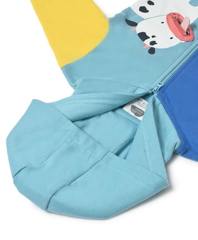 Mi Arcus Colorblock Hooded Sweatshirt with Zipper Closure