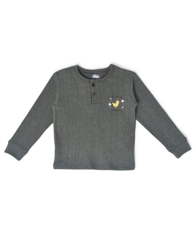 Mi Arcus Grey Knitted Thermal Sweatshirt with Jogger Set