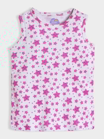 Mi Arcus Cotton Printed Sleeveless Tshirt for Kids Pack of 3