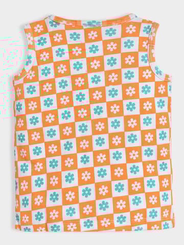 Mi Arcus Cotton Printed Sleeveless Tshirt for Kids Pack of 3