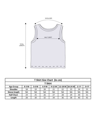 Mi Arcus Cotton Printed Sleeveless Tshirt for Kids Pack of 3