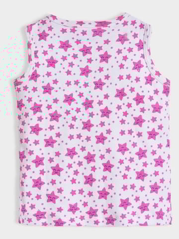 Mi Arcus Cotton Printed Sleeveless Tshirt for Kids Pack of 3