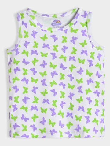 Mi Arcus Cotton Printed Sleeveless Tshirt for Kids Pack of 3
