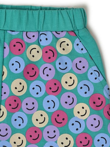 Mi Arcus Smile Print Regular Fit Shorts for Kids Pack of 3