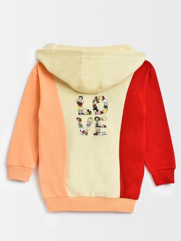 Mi Arcus Peanuts Snoopy Printed Hooded Long Sweatshirt Dress for Girls