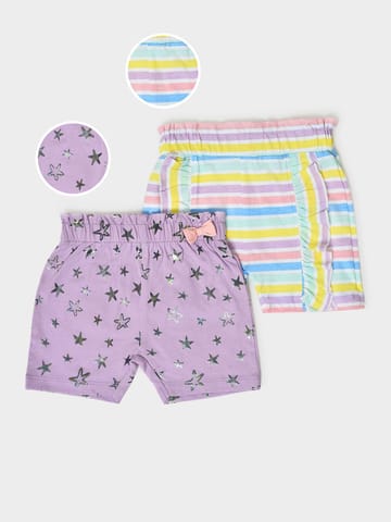 Mi Arcus Ruffled Shorts for Girls Pack of 2