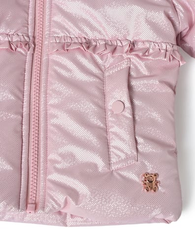 Mi Arcus Brown Full Sleeve Hooded Jacket for Kids