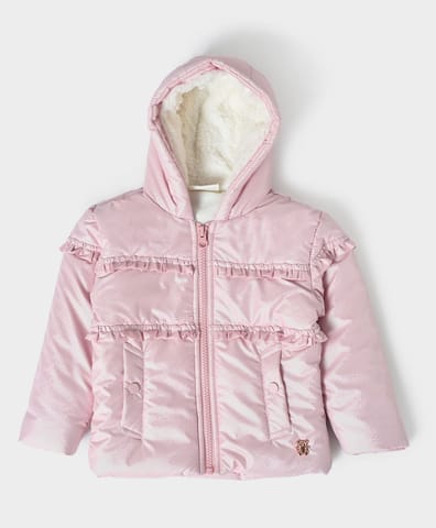 Mi Arcus Brown Full Sleeve Hooded Jacket for Kids