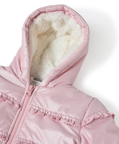 Mi Arcus Brown Full Sleeve Hooded Jacket for Kids