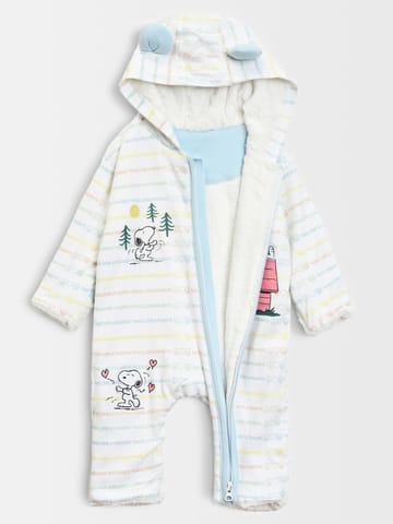 Mi Arcus Peanuts Printed Hooded Jumpsuit for Kids