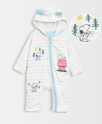 Mi Arcus Peanuts Printed Hooded Jumpsuit for Kids