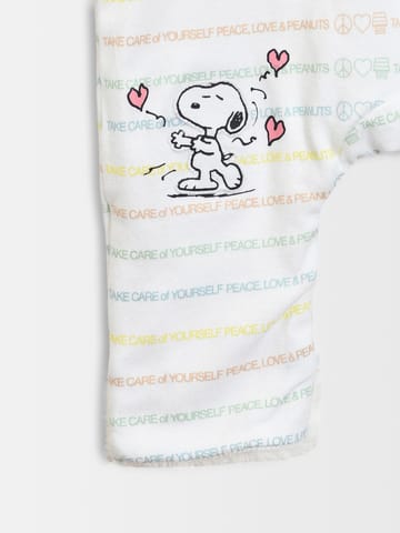 Mi Arcus Peanuts Printed Hooded Jumpsuit for Kids