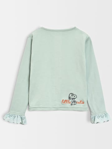 Mi Arcus Full Sleeve Peanuts Printed T-shirt for Girls