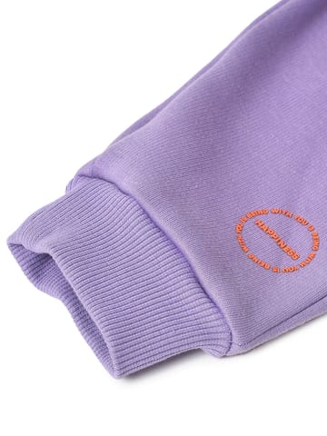 Mi Arcus Cotton Solid Purple Jogger for Kids