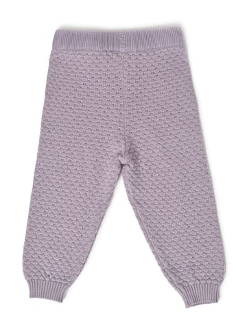 Mi Arcus Purple Knitted V Neck Top with Pyjama Set for Girls