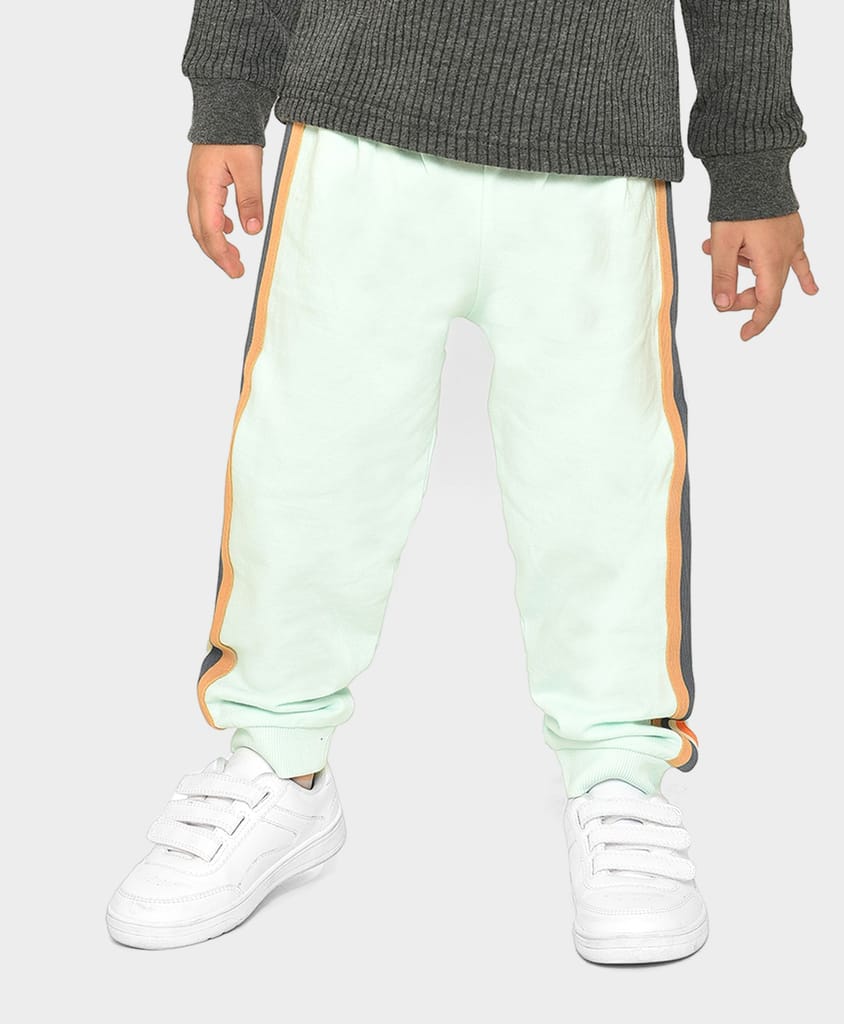 Mi Arcus Cotton Solid Striper Jogger for Kids