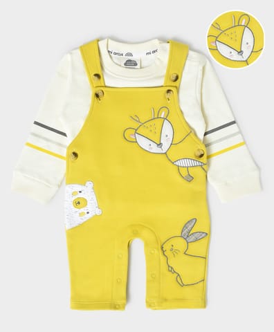 Mi Arcus Full Sleeve Top with Dungaree Set for Kids