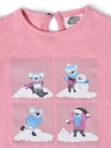 Mi Arcus Cotton Printed Full Sleeve Regular Top for Girls