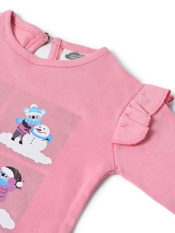 Mi Arcus Cotton Printed Full Sleeve Regular Top for Girls