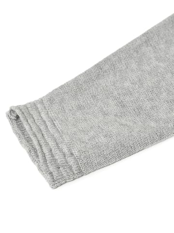 Mi Arcus Grey Knitted Collar Full Sleeve Cardigan for Kids