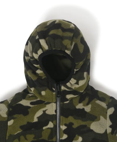 Mi Arcus Reversible Green Hooded Puffer Jacket for Kids