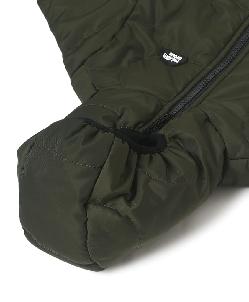 Mi Arcus Reversible Green Hooded Puffer Jacket for Kids