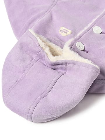 Mi Arcus Purple Solid Hooded Jacket for Kids
