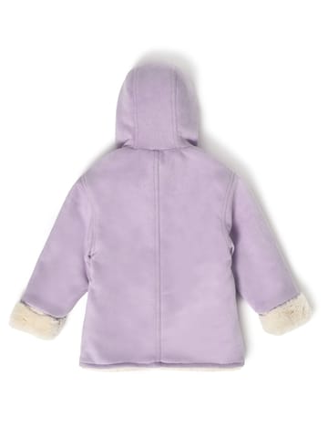 Mi Arcus Purple Solid Hooded Jacket for Kids