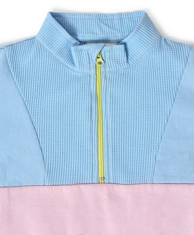 Mi Arcus Blue Collar Sweatshirt with Pyjama Set for Kids