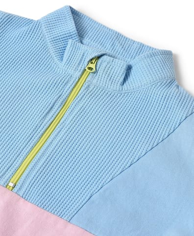 Mi Arcus Blue Collar Sweatshirt with Pyjama Set for Kids