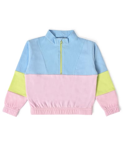 Mi Arcus Blue Collar Sweatshirt with Pyjama Set for Kids